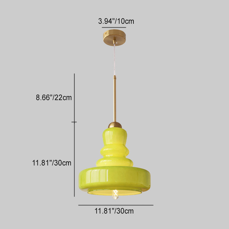 Modern Colorful Glass Gourd Pendant Light