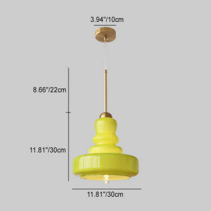 Modern Colorful Glass Gourd Pendant Light