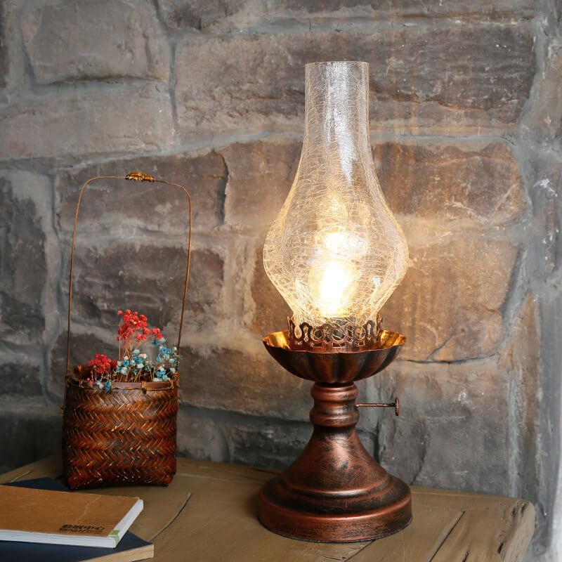 Vintage Antique Kerosene Oil Table Lamp — 220V-240V For UK/AU / Tea