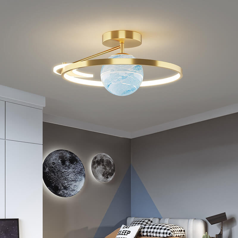 Modern Space Planet Globe LED Ceiling Light