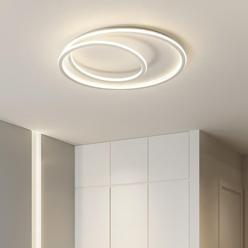 Nordic Minimalist Double Circle LED Flush Mount Light