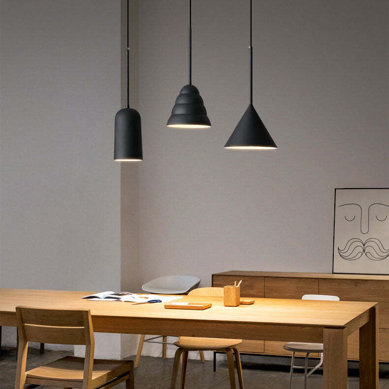 Minimalist Macaron Geometric Metal Pendant Light