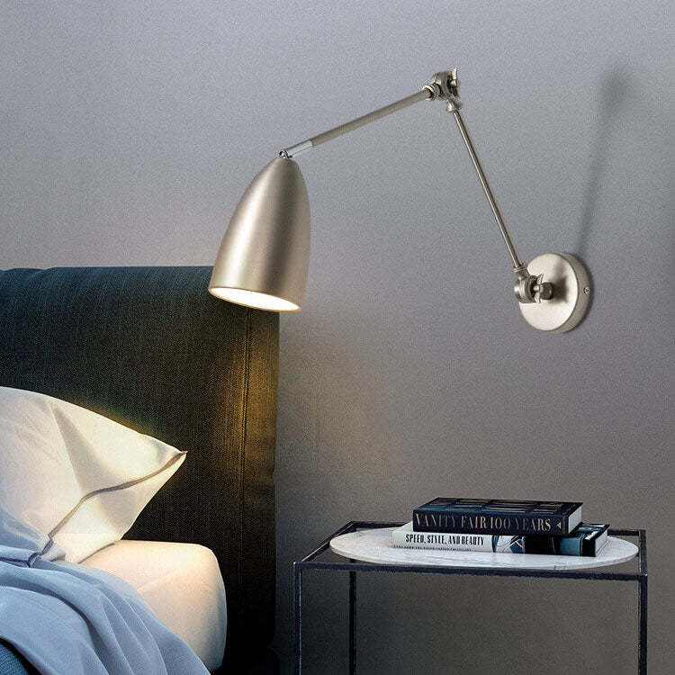 Retro Industrial Swing Arm Retractable Iron Wall Sconce