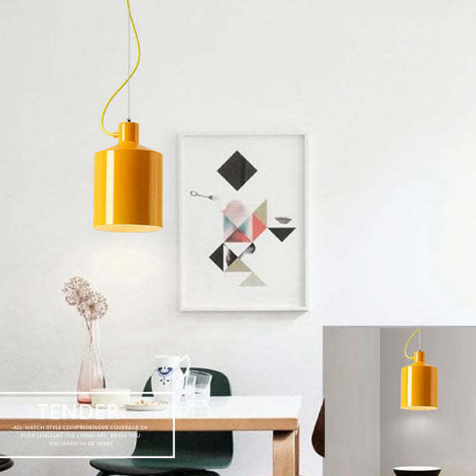 Nordic Macaron Bottle Aluminum Pendant Light