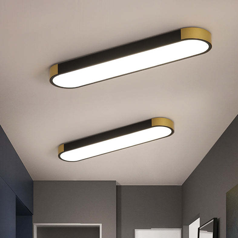 Minimalist Rectangular Ring LED Flush Mount Light