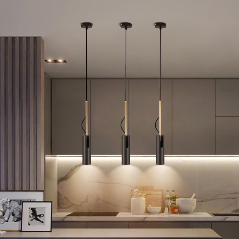 Minimalist Gold LED Spotlight Pendant Light