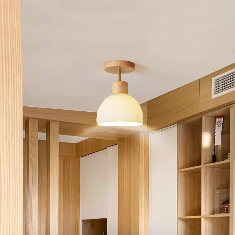 Nordic Glass Half Round Ceiling Light