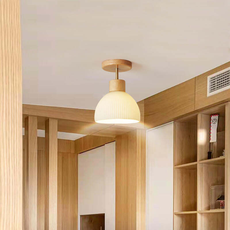 Nordic Glass Half Round Ceiling Light