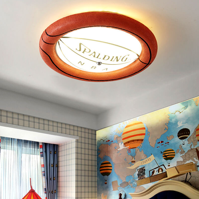 Resin Basketball LED Flush Mount Light