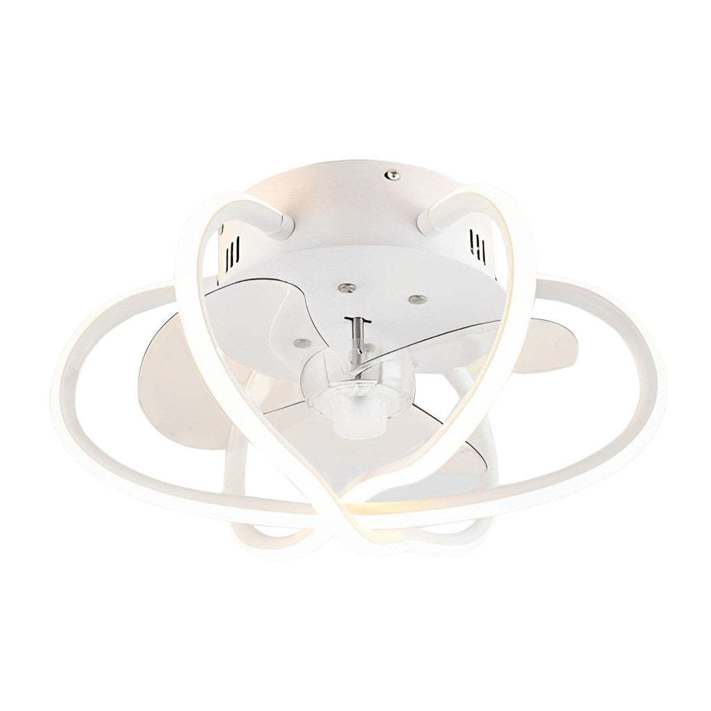 Round Flower Cage Dimmable Remote Bladeless Fan