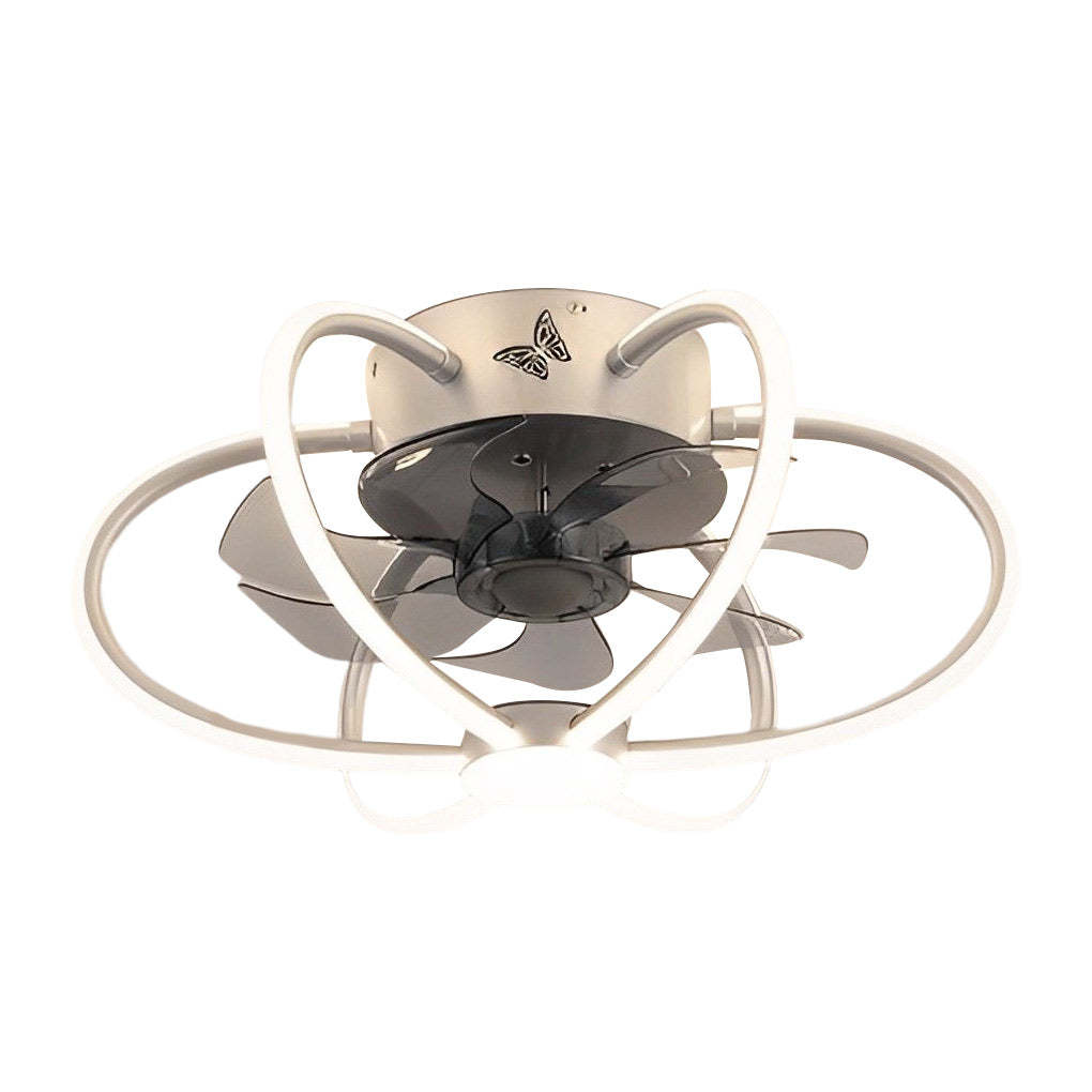 Lighom modern flower bladeless synthetic metal acrylic ceiling fans