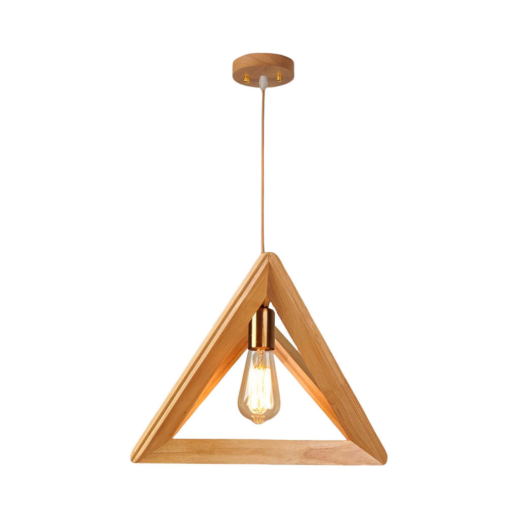 Wood Frame Geometric Art Minimalist Nordic Pendant