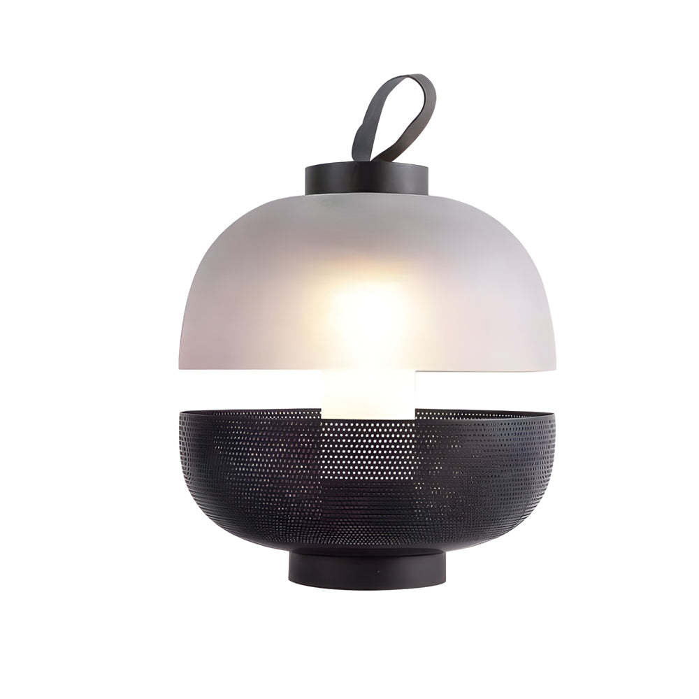 11" Mesh Metal Frosted Glass LED Table Lamp