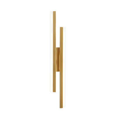 Modern 2-Light Linear LED Wall Lamp with 3-Step Dimming - Black/Gold Wall Sconce-Lighom