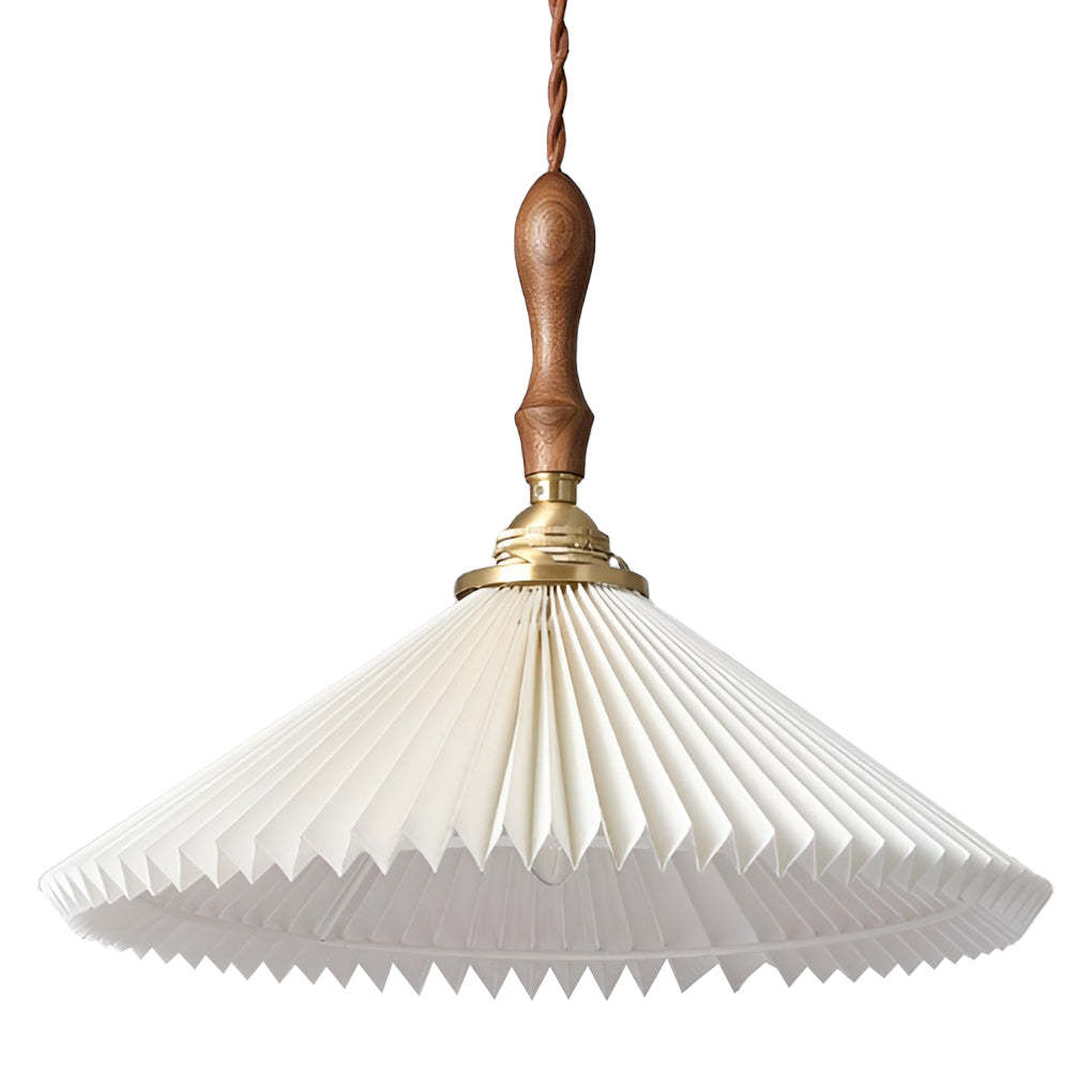Classic Pleated White Nordic Pendant Wall Lamp