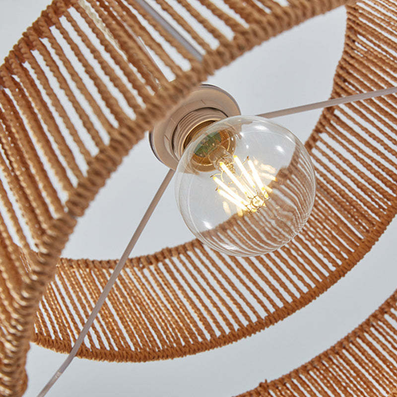 Retro Rope Woven Dining Room Pendant Light