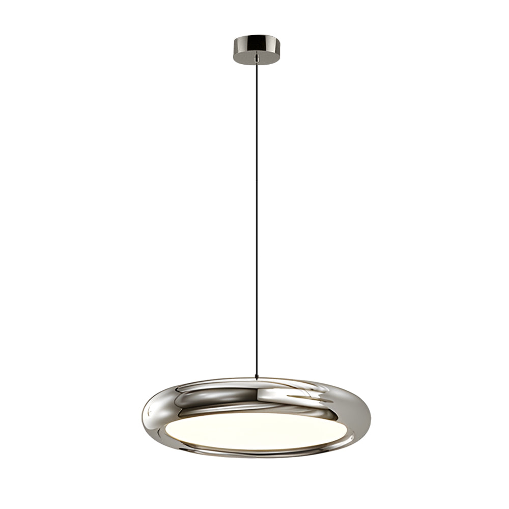 Modern Black Chrome Metallic LED Pendant Light
