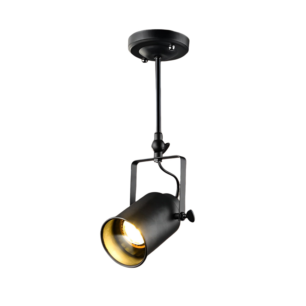 Adjustable Retro Iron LED Black Industrial Spotlight