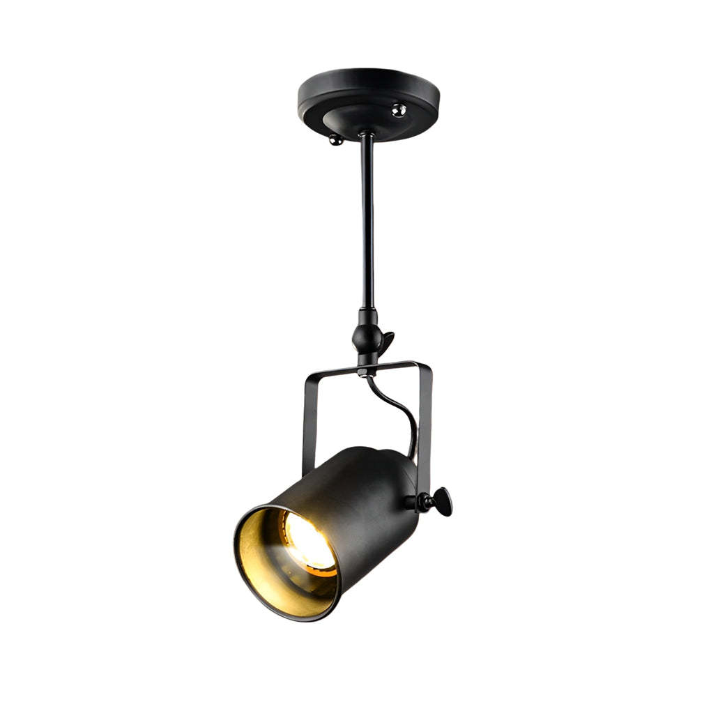 Adjustable Retro Iron LED Black Industrial Spotlight