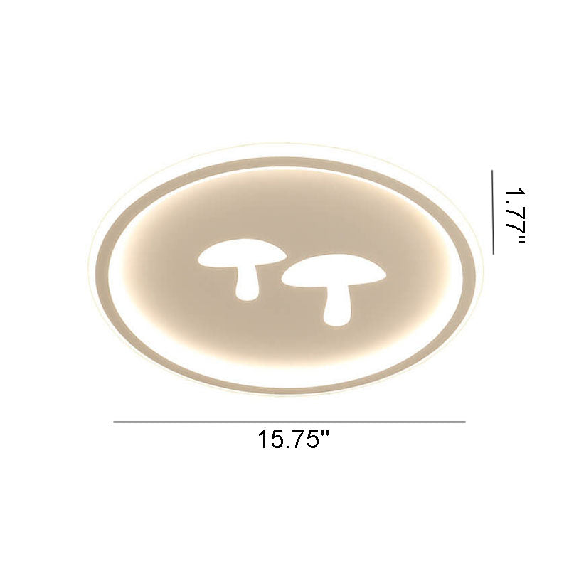 Modern Round Acrylic Mushroom LED Flush Mount Light