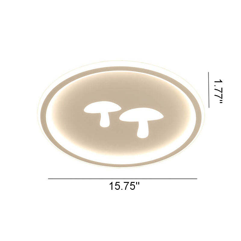 Modern Round Acrylic Mushroom LED Flush Mount Light