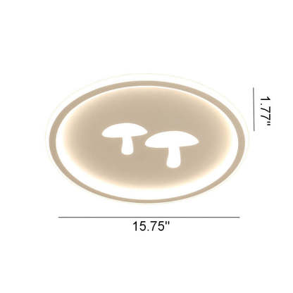 Modern Round Acrylic Mushroom LED Flush Mount Light