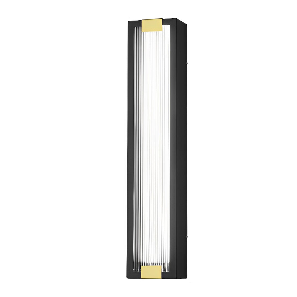Rectangular Waterproof LED Black Modern Porch Lights Wall Sconces-Lighom