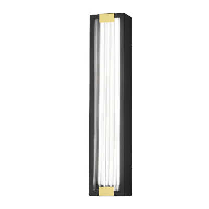 Rectangular Waterproof LED Black Modern Porch Lights Wall Sconces-Lighom