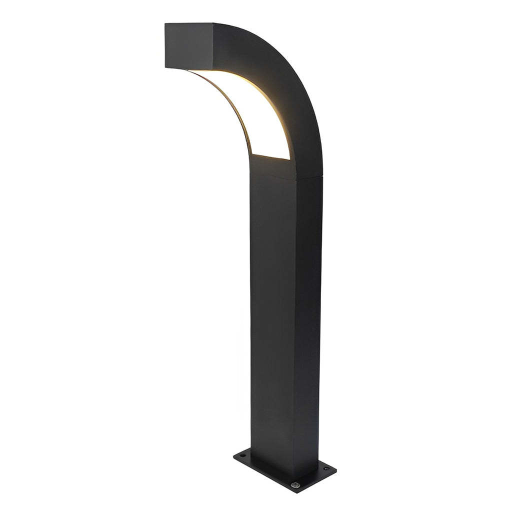Minimalist Curved 24 inch Bollard Light Waterproof LED Landscape Lighting for Pathway-Lighom