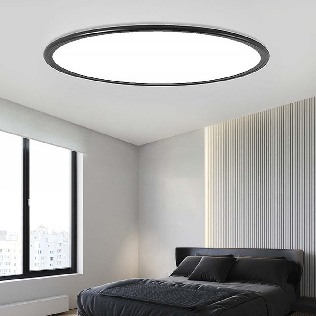 16" Modern Ultra-Thin White/Black Circle Flush