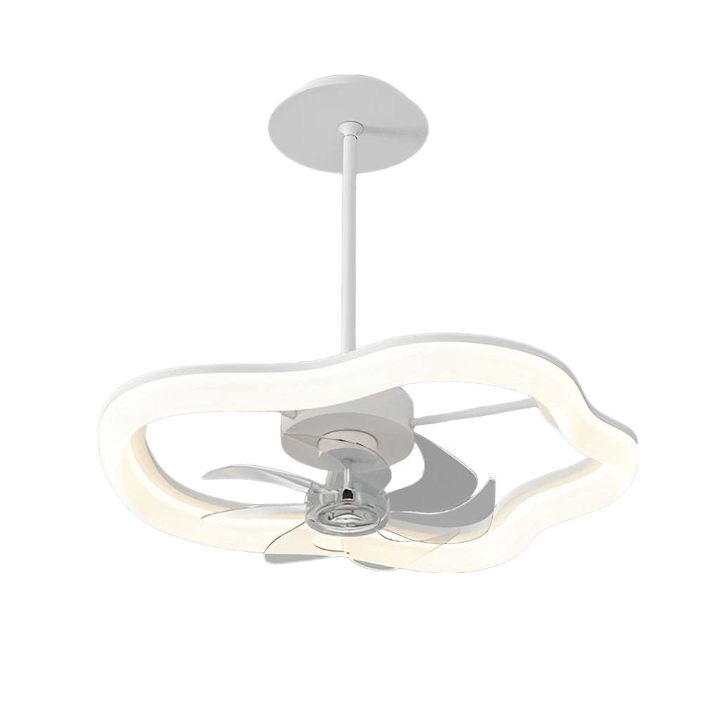 Circular Mute LED Stepless White Modern Ceiling Fan