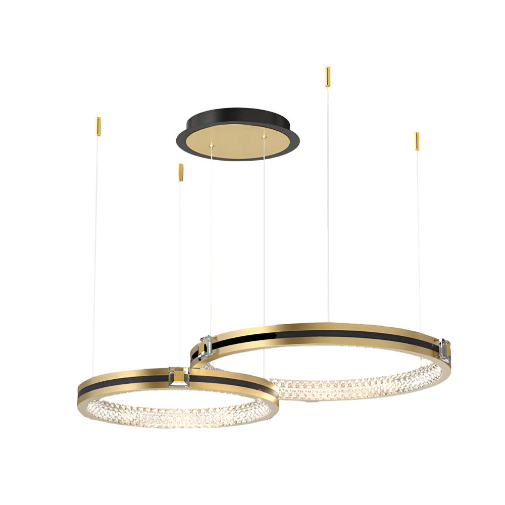Circular Ring Brushed Gold Modern Ceiling Light