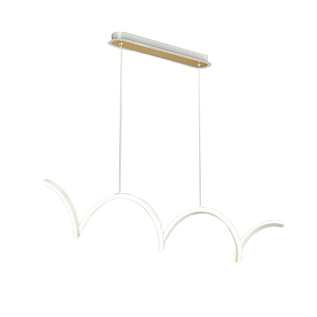 Wave Minimalist Stepless Dimming LED Modern Chandelier