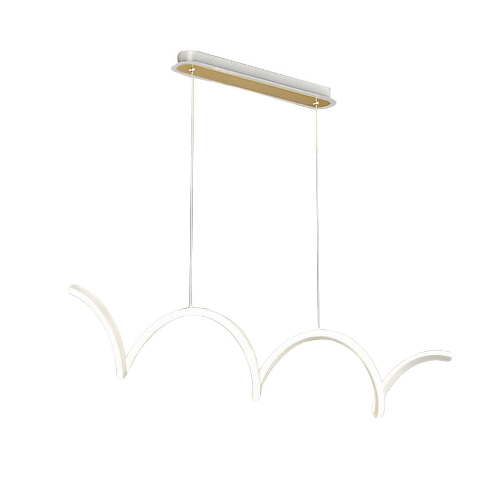 Wave Minimalist Stepless Dimming LED Modern Chandelier