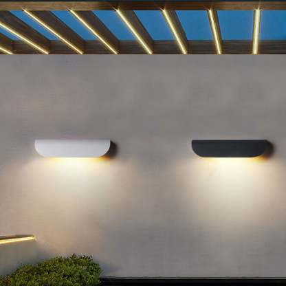 Modern Outdoor Curved LED Garden Wall Sconce