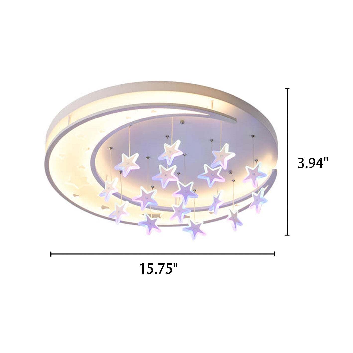Modern Hanging Star Round LED Flush Mount Light