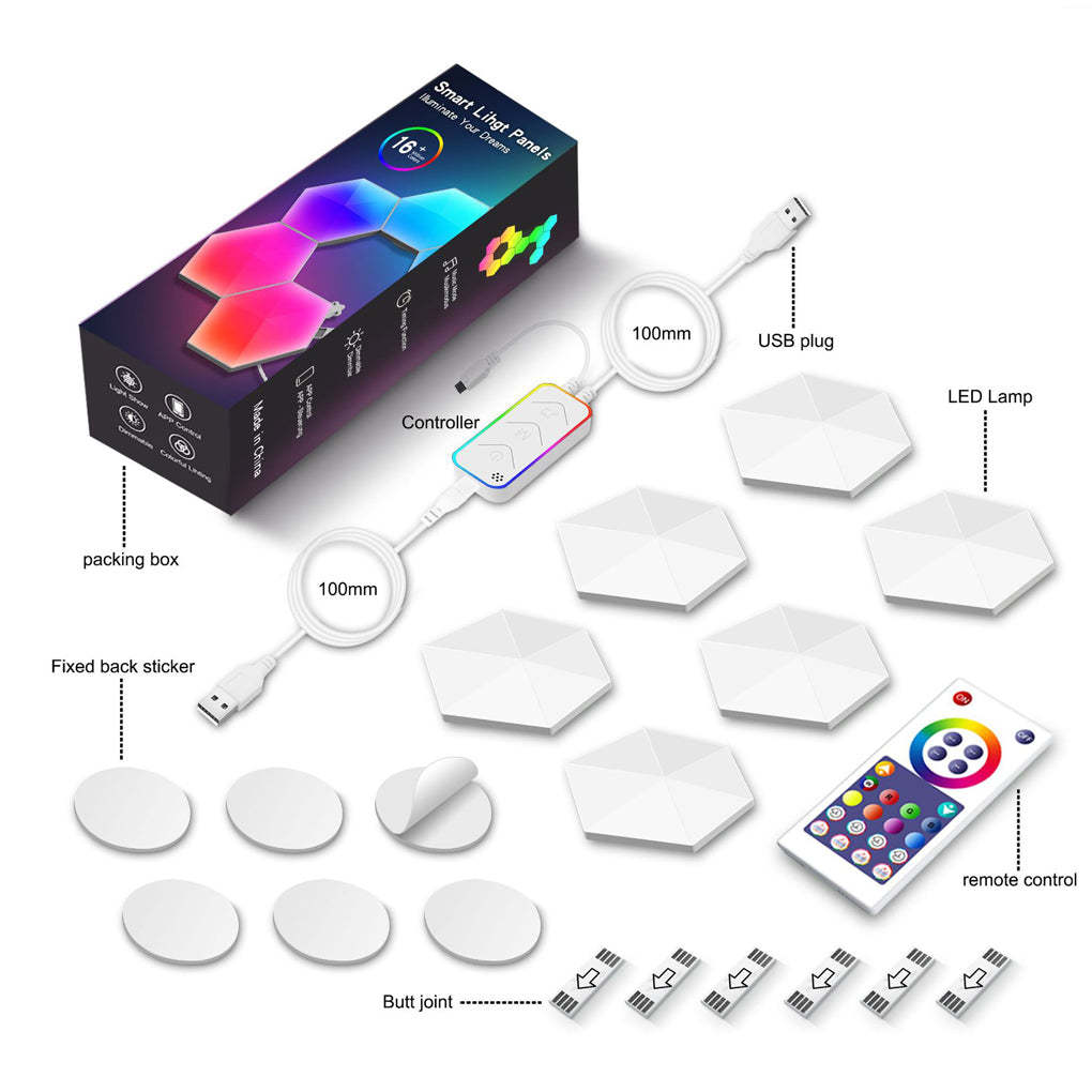 Hexagon Cellular RGBIC Intelligent Modern Wall Sconce