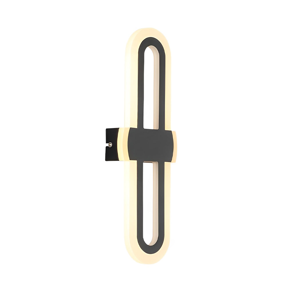 Rounded Rectangular LED Modern Wall Sconce