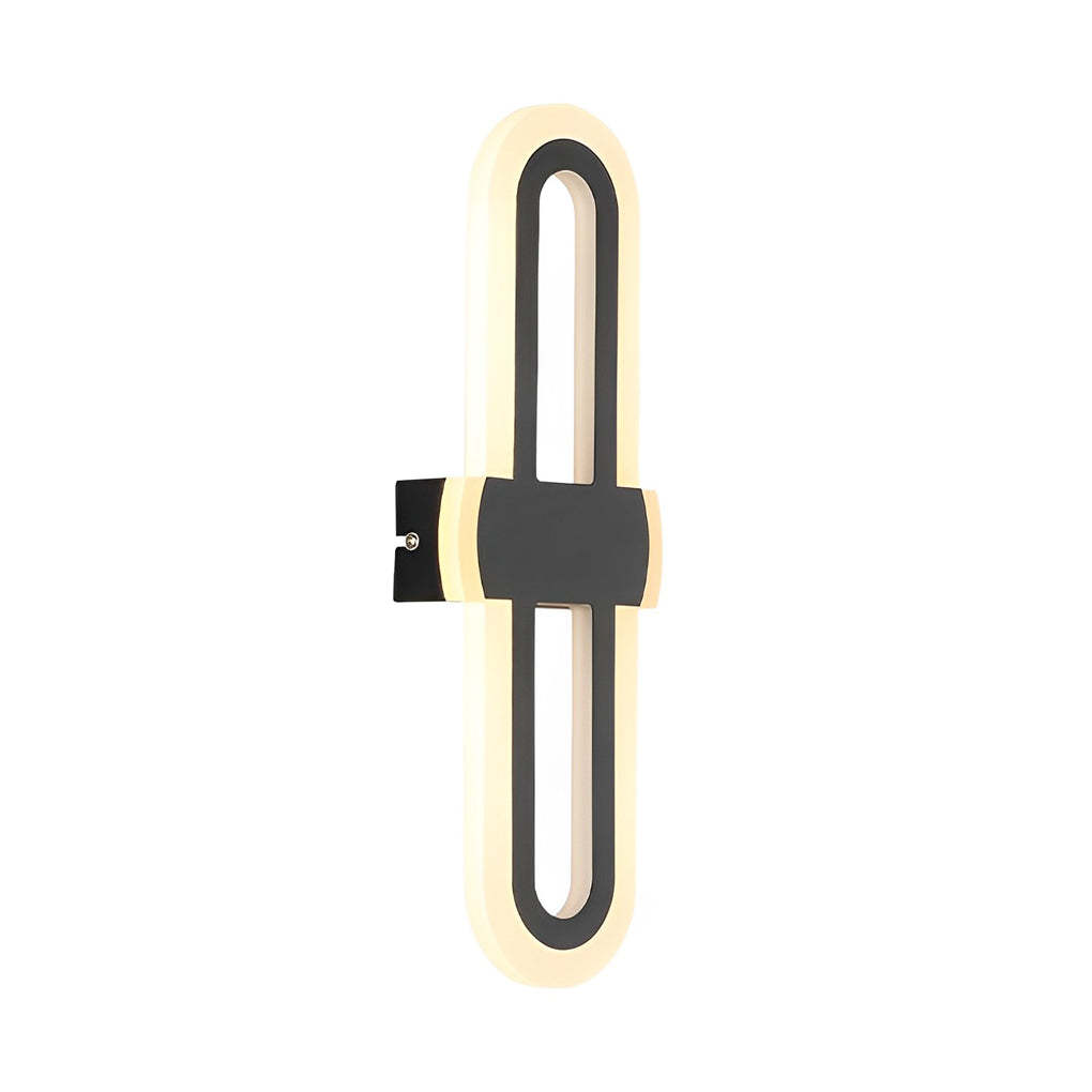 Rounded Rectangular LED Modern Wall Sconce