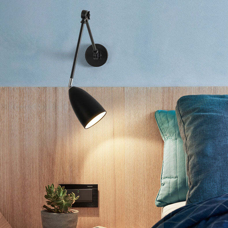 Retro Industrial Swing Arm Retractable Iron Wall Sconce