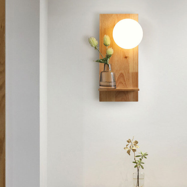 Wood nordic decor home wall sconces — Warm White (3000K) / 220V-240V (UK/AU