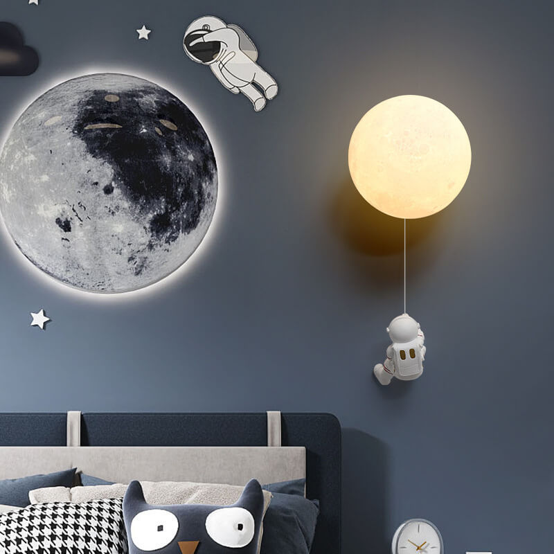 Moon Astronaut LED Wall Sconce