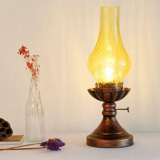 Vintage Antique Kerosene Oil Table Lamp — 110V-120V For US/CA / Clear