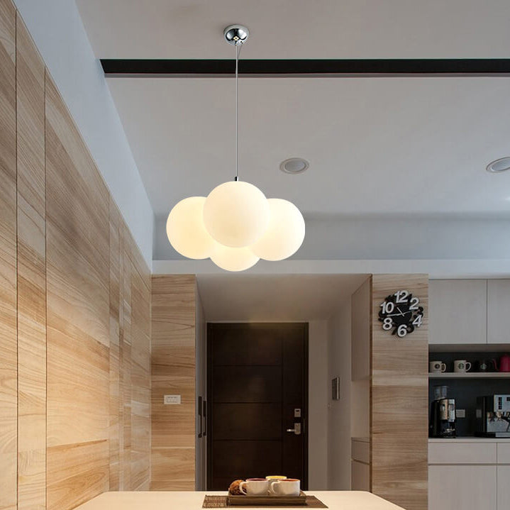 Nordic White Bubble Acrylic Chandelier — 4 Light / 220V-240V For UK/AU