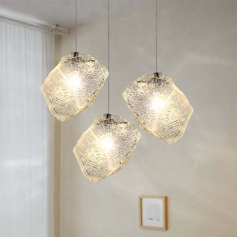 Nordic Ice Cube Glass Pendant Light