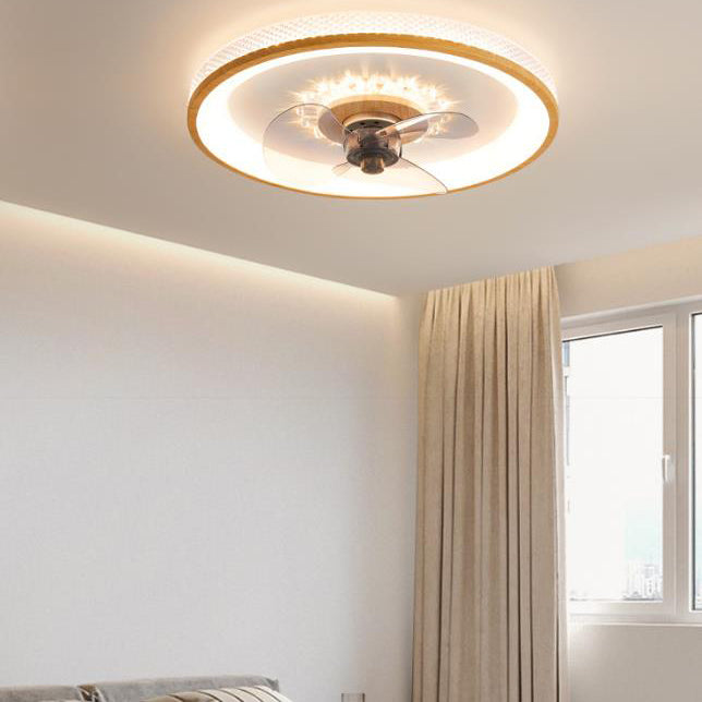 Nordic Minimalist Grain Flush Mount Ceiling Fan