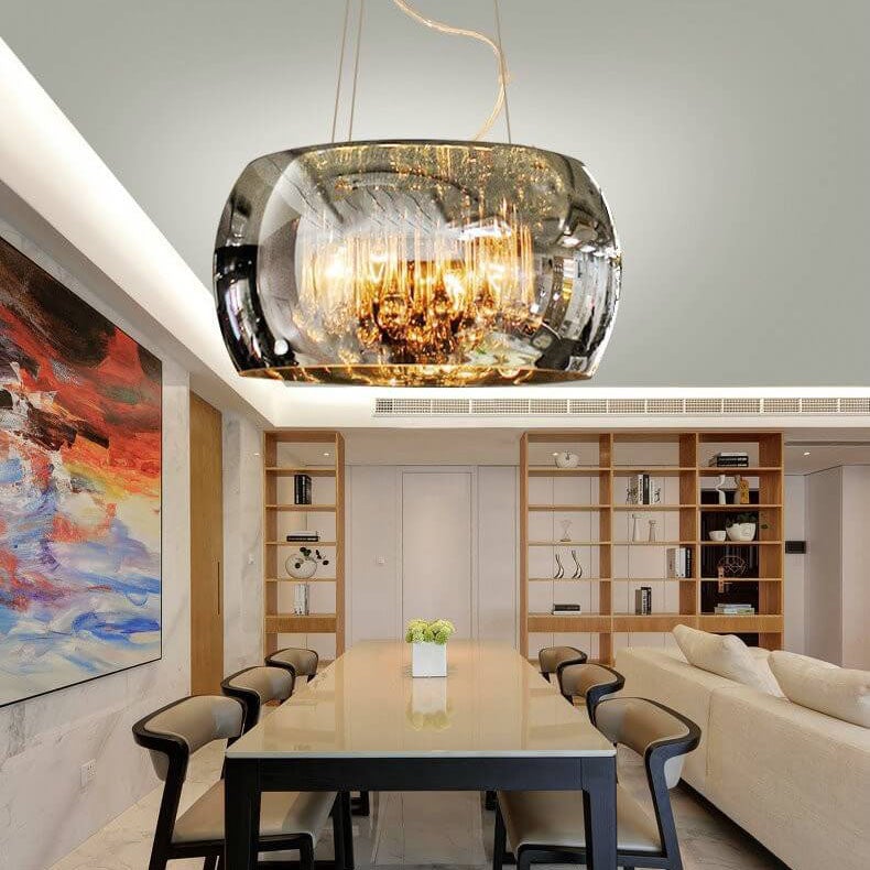 Modern Glass Crystal 6-Light Chandelier