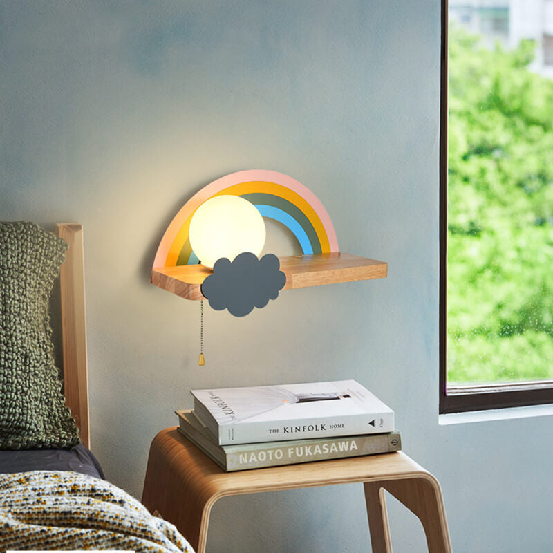 Nordic Cartoon Rainbow Wall Sconce