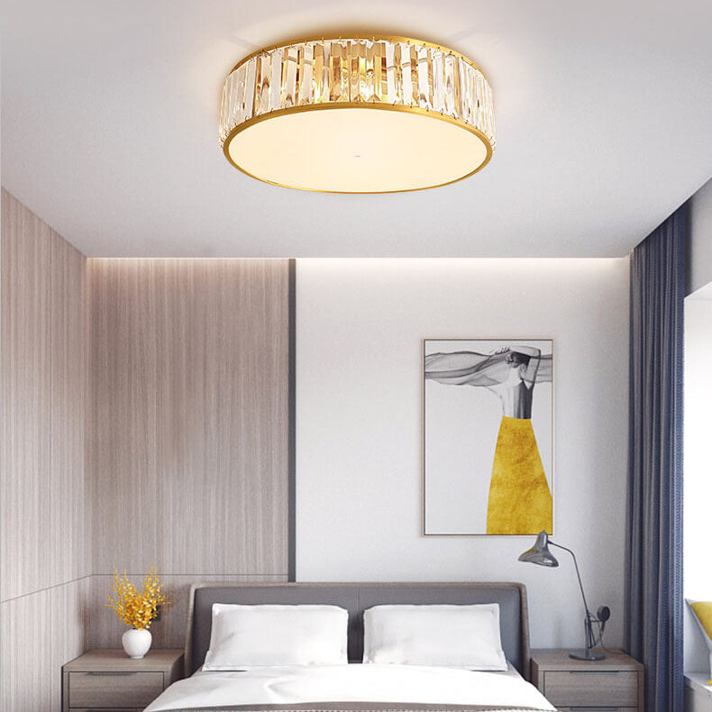 Lighom modern 5-light round iron flush mount lighting — Small (12"H / 220V-240V (UK/AU)