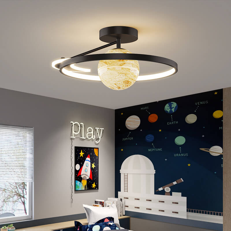 Modern Space Planet Globe LED Ceiling Light